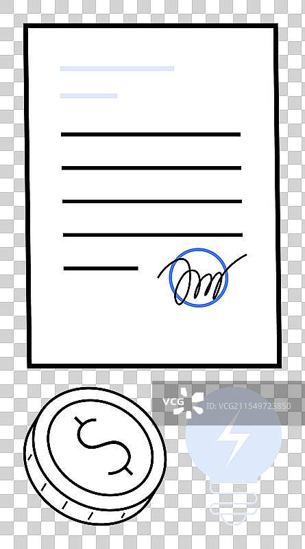 带有签名的合同文件，象征着合作与承诺图片素材