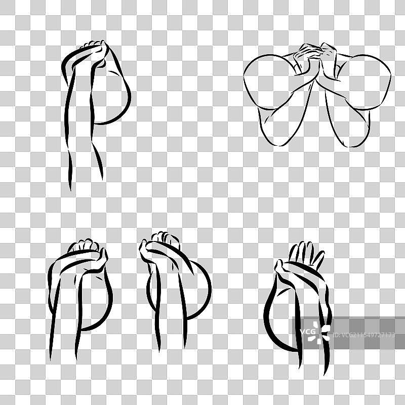 壶铃素描图标，背景独立图片素材