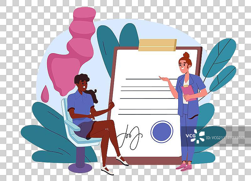 医生为女性治疗痔疮图片素材