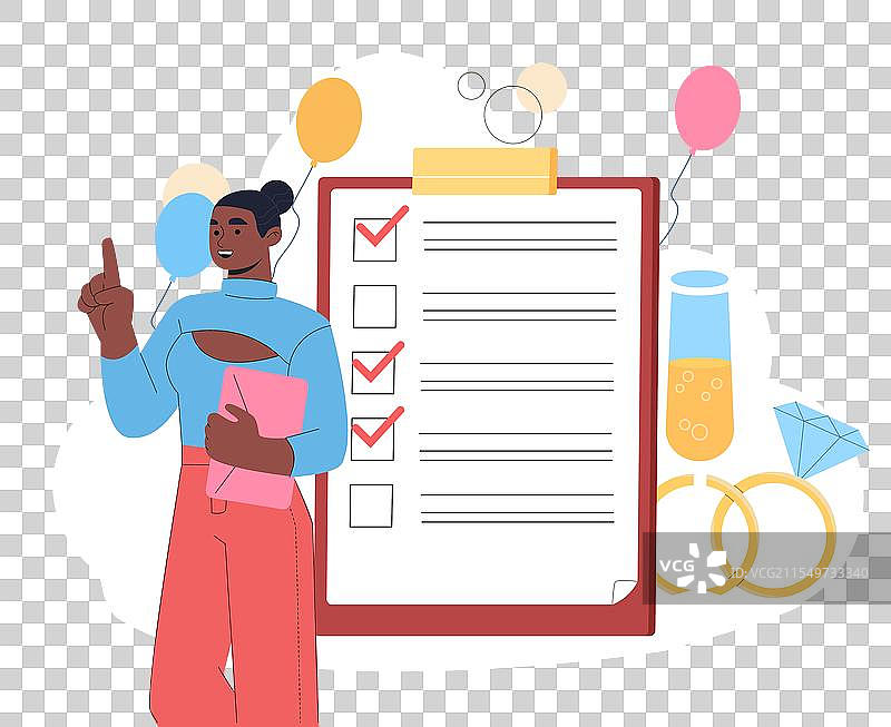 婚礼策划的年轻女孩在巨大的玻璃旁边图片素材