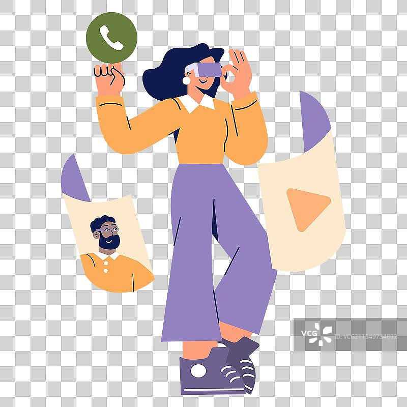 平面设计的女商人图片素材