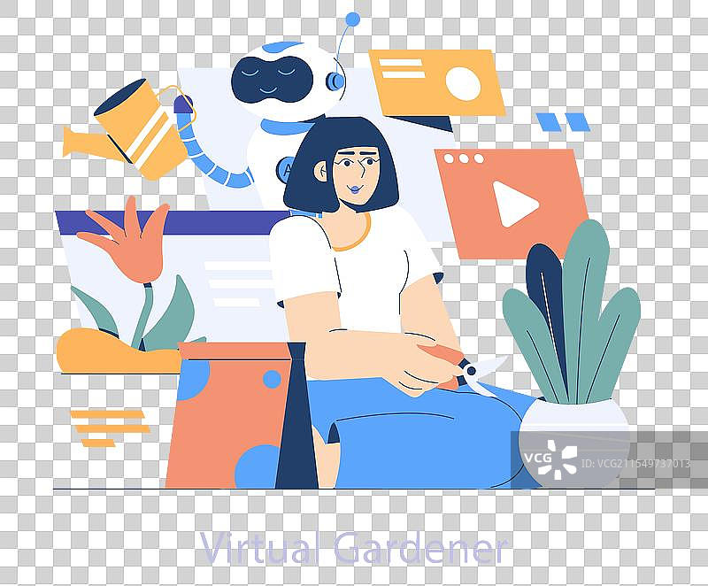 人工智能爱好者平面图图片素材