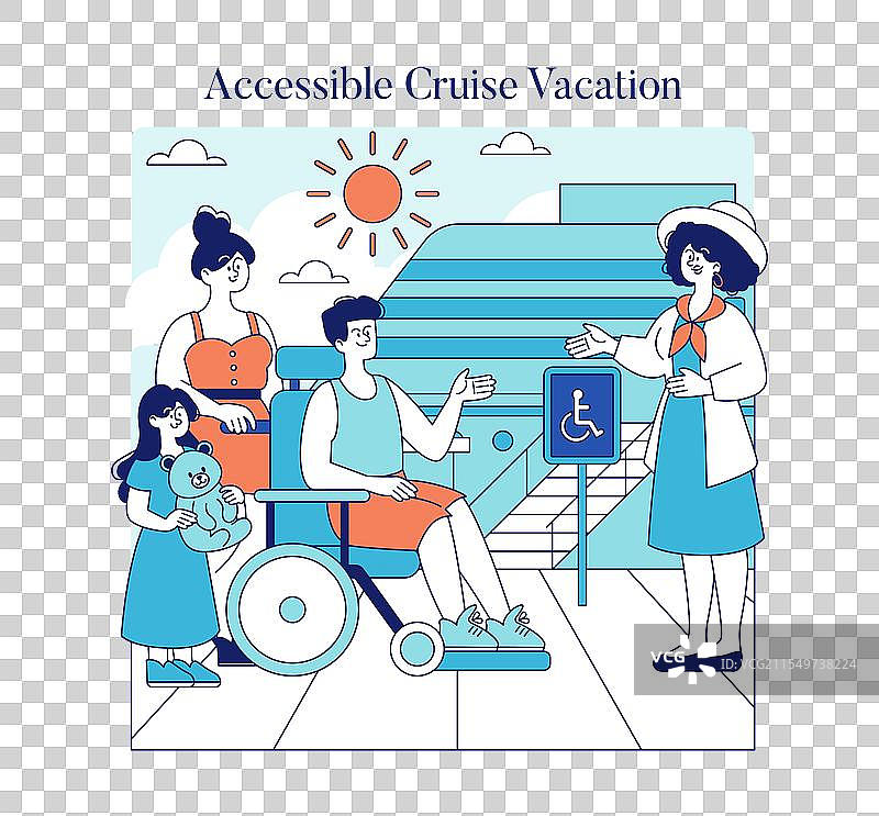 无障碍旅行平面图图片素材