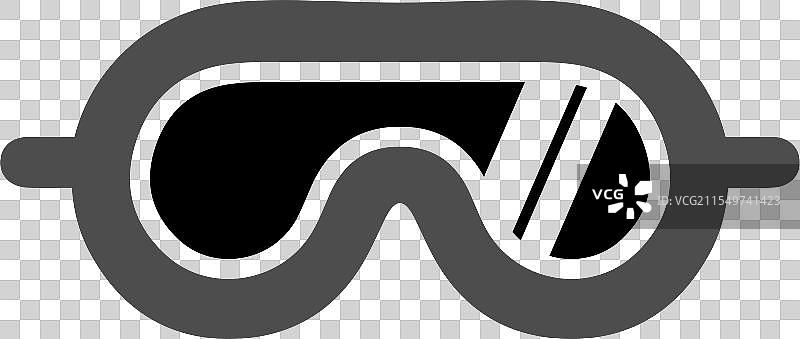 护目镜图标标志设计模板，孤立展示图片素材