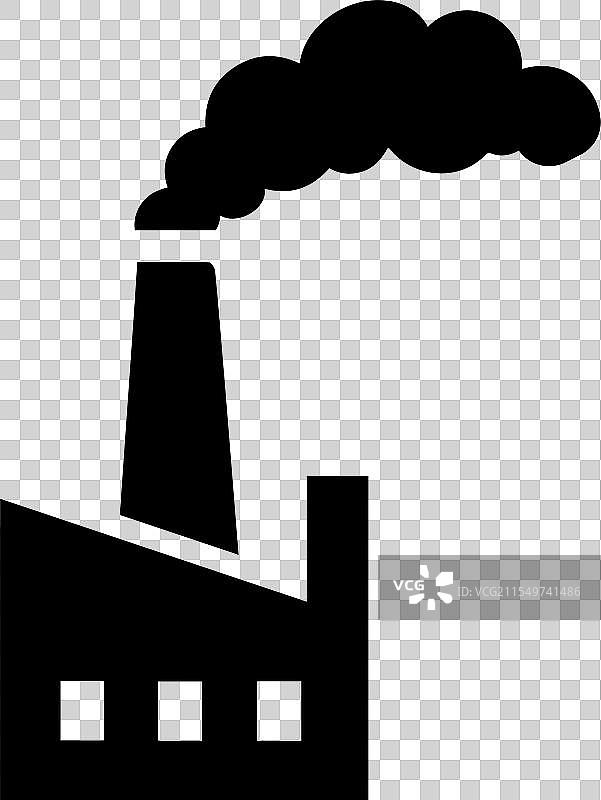 工厂图标标志设计模板，独立展示图片素材