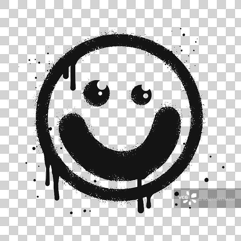 喷漆的微笑脸表情符号角色图片素材