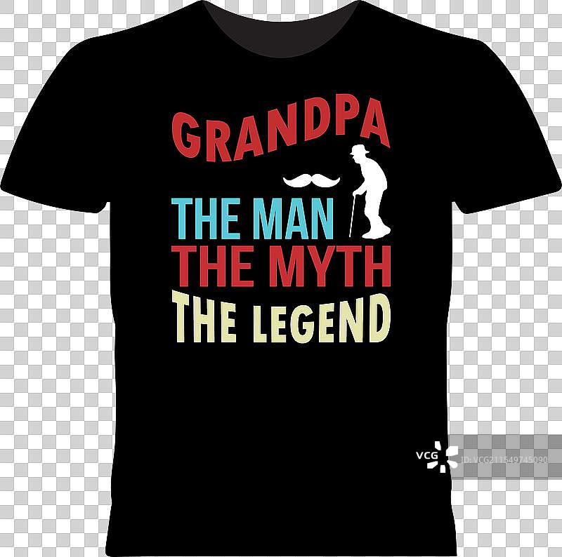 爷爷T恤设计图片素材
