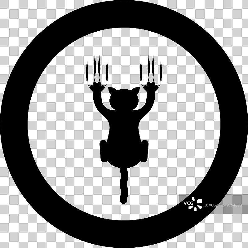 猫抓伤图标，带有爪痕图片素材