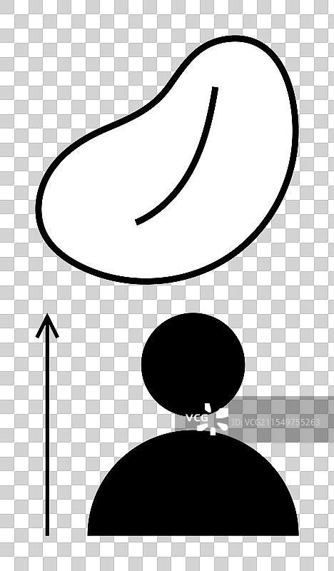 凝视漂浮抽象艺术的人物图片素材