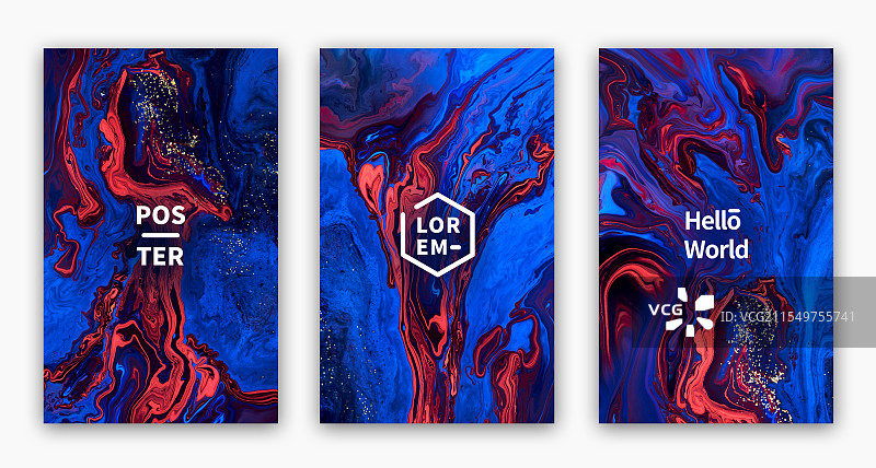 自然抽象流体艺术装饰海报图片素材