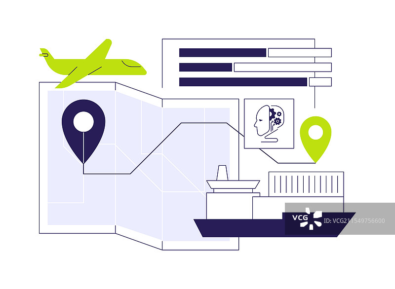 人工智能增强的运输管理摘要图片素材