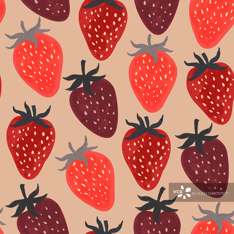 红色纹理草莓的无缝图案图片素材