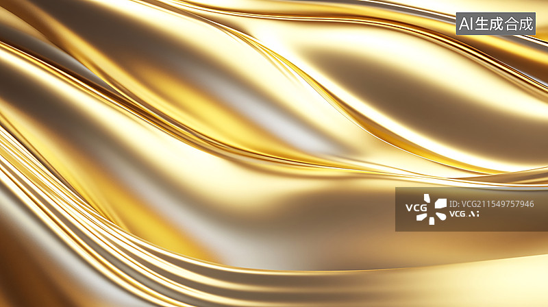 【AI数字艺术】奢华金色纹理抽象图形海报PPT背景图片素材