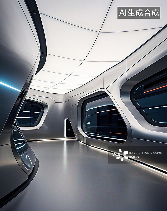 【AI数字艺术】未来时空舱图片素材