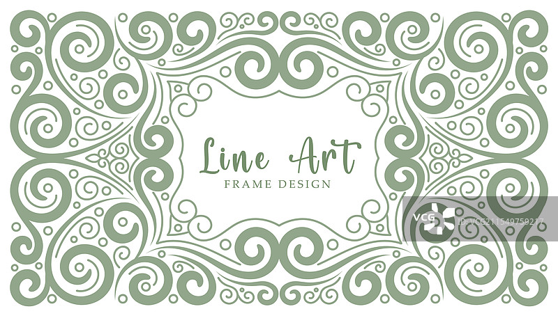 复古框架的装饰边框设计图片素材