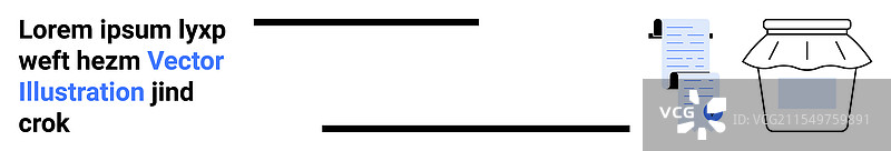 电子商务杂货的收据和罐子设计图片素材