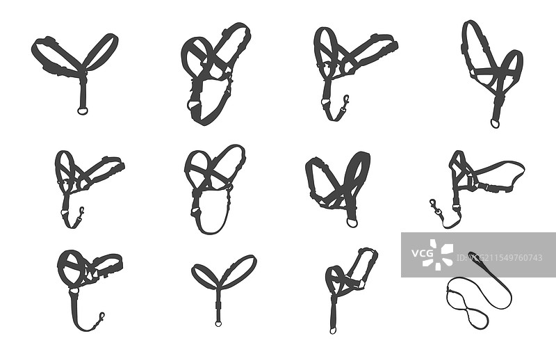 狗头牵引带 SVG 狗头牵引带剪影图片素材