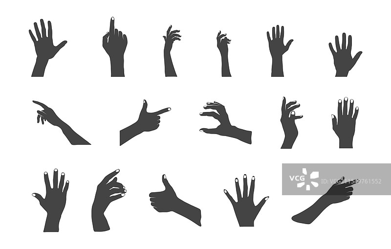 手的轮廓 手的SVG 手势轮廓图片素材
