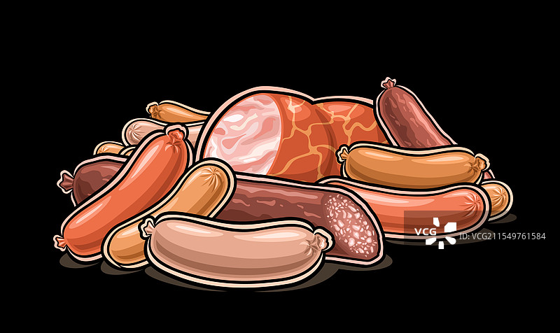 新鲜熟食店的标志图片素材