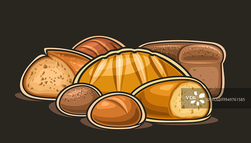 新鲜面包店的标志图片素材