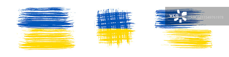 一组乌克兰国旗图片素材