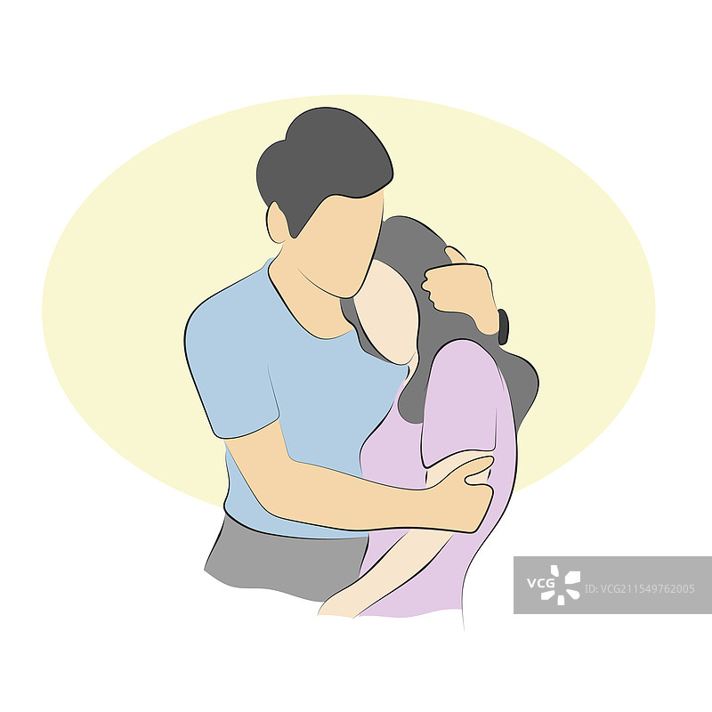 情侣相拥在一起图片素材