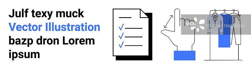 手势和服装的清单文件图片素材