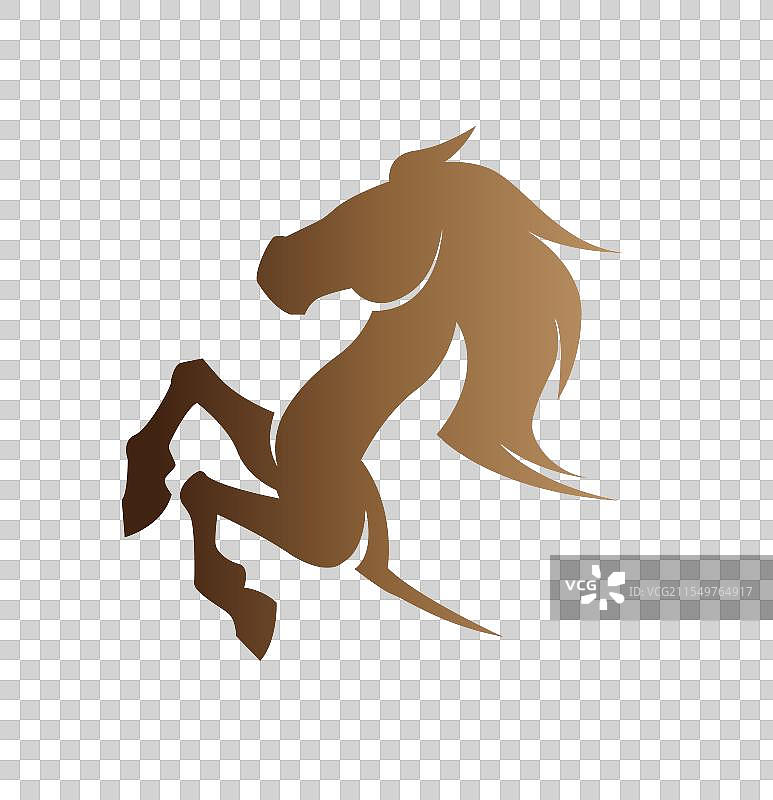 马的标志轮廓符号设计图片素材