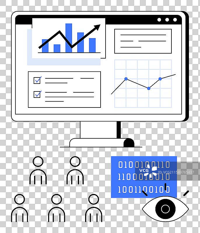 数据分析仪表板图表和图形图片素材