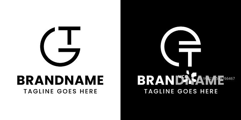适用于任何业务的GT和ET字母组合标志图片素材