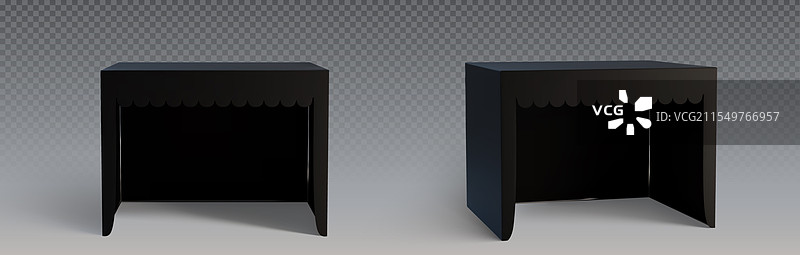 黑色展位模型 - 便携式柜台图片素材