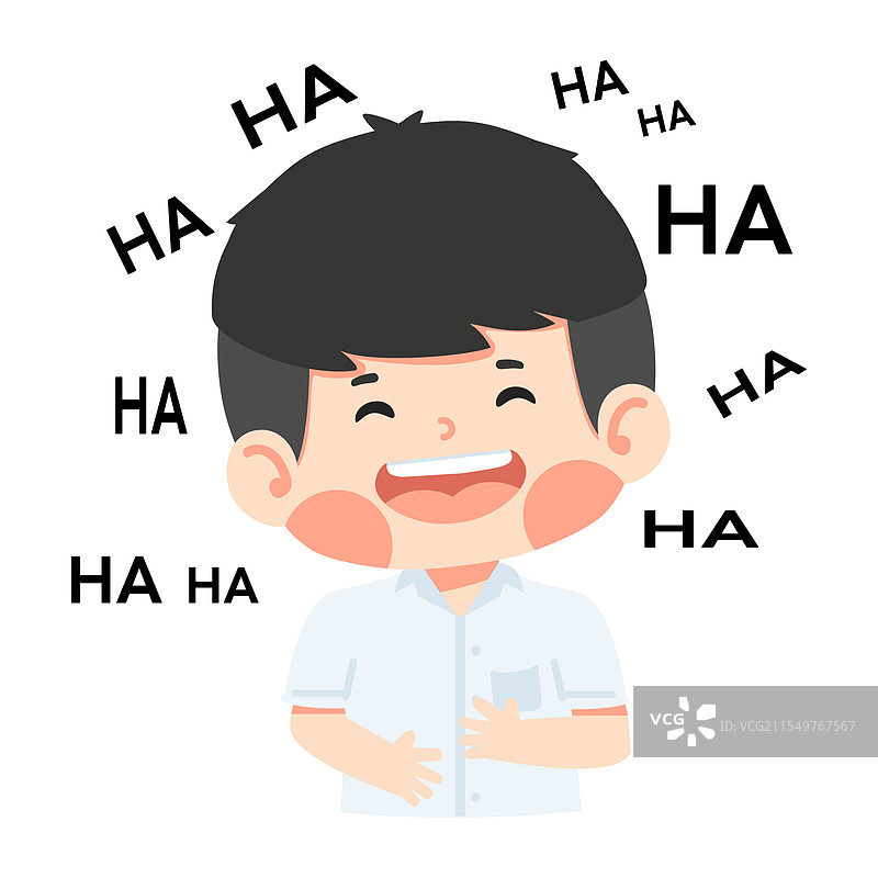 卡通男孩笑着的角色图片素材
