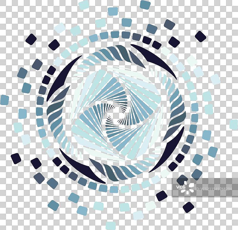 白色背景上的抽象万花筒马赛克图案图片素材