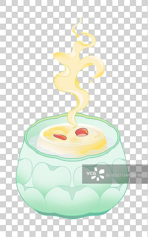 中式甜品冰糖炖雪梨美食元素插画图片素材