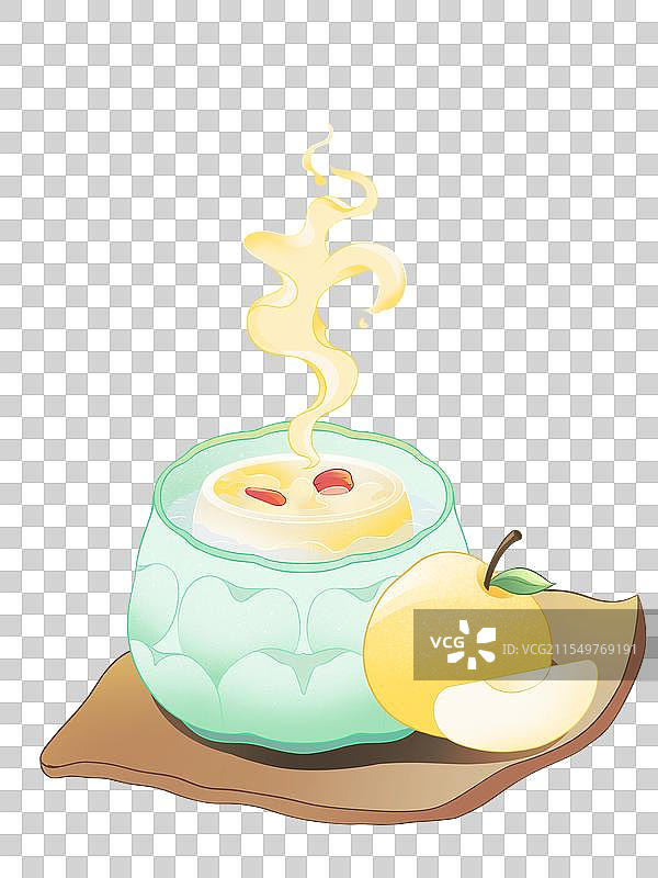 中式甜品美容养颜润肺止咳冰糖炖雪梨图片素材