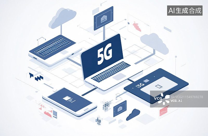 【AI数字艺术】5G技术在计算机领域的应用图片素材