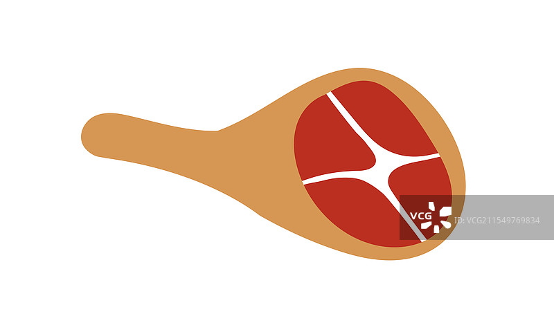 生的红肉腿骨火腿肉图片素材