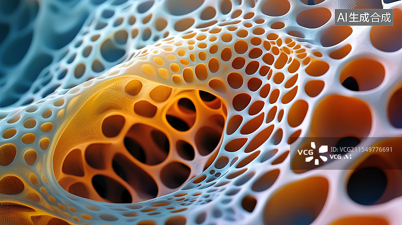 【AI数字艺术】纳米蜂窝结构新材料、发热材料图片素材