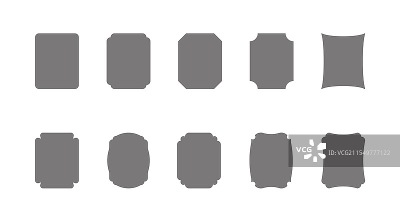 装饰性矩形标签表单用于备注文本图片素材