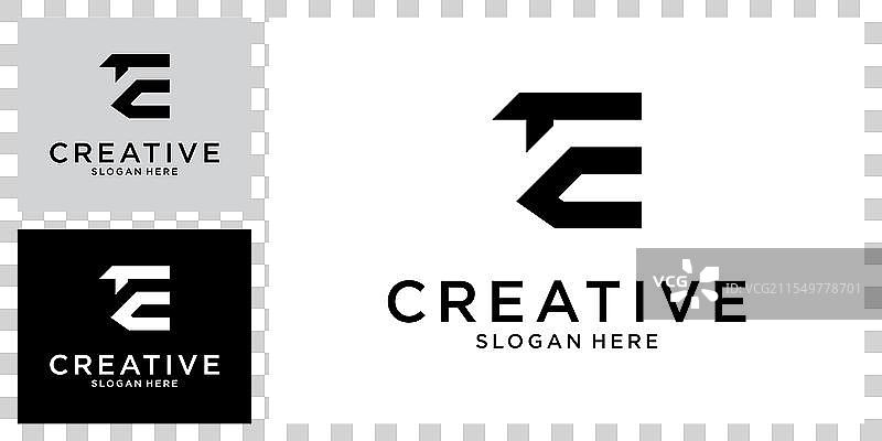 字母E的首字母组合标志设计图片素材