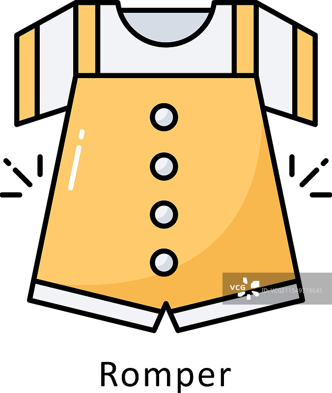 连体衣填充图标风格图片素材