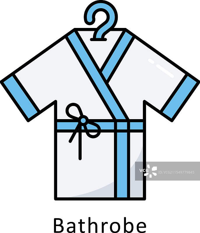 浴袍填充图标风格图片素材