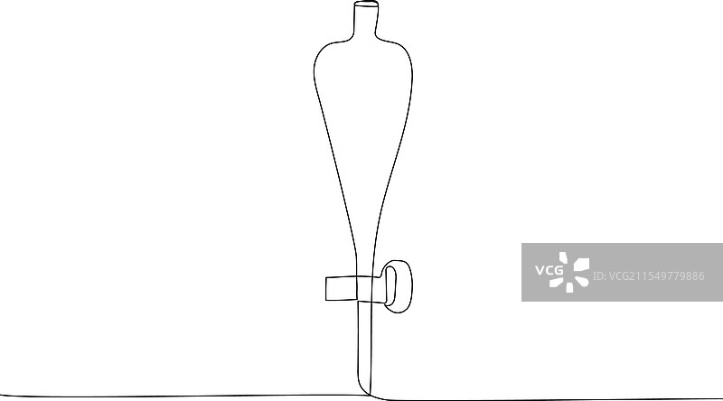 带阀的梨形漏斗分隔器图片素材