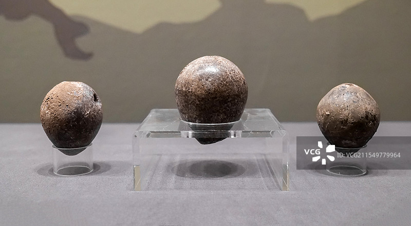 石投击器 商 山东博物馆“此刻华夏-殷商甲骨文展”图片素材