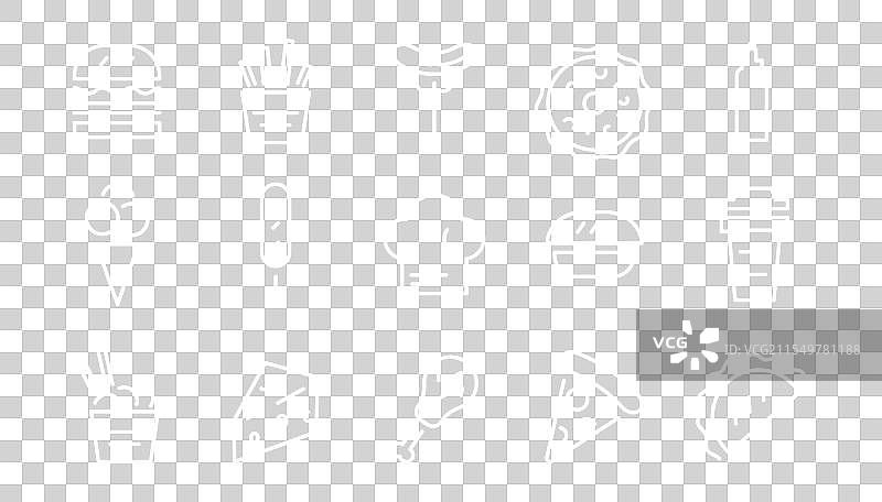 白色食品图标的快餐标志图片素材