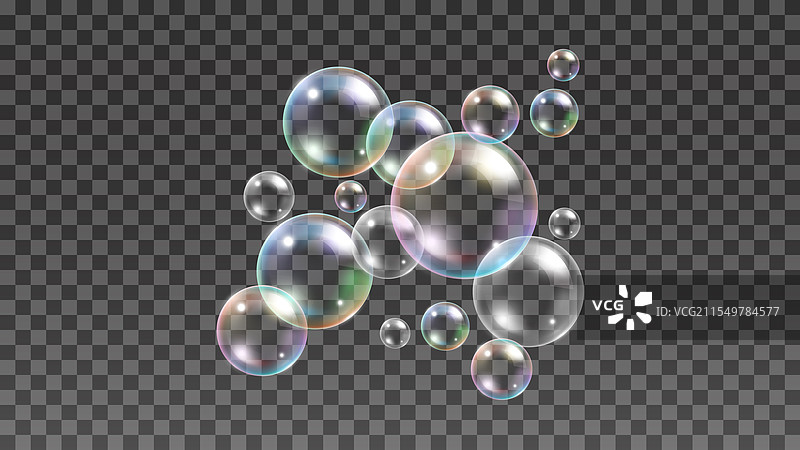 逼真的肥皂泡背景图片素材