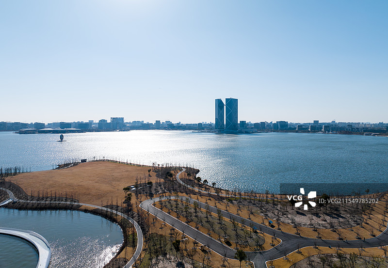 滴水湖风光图片素材