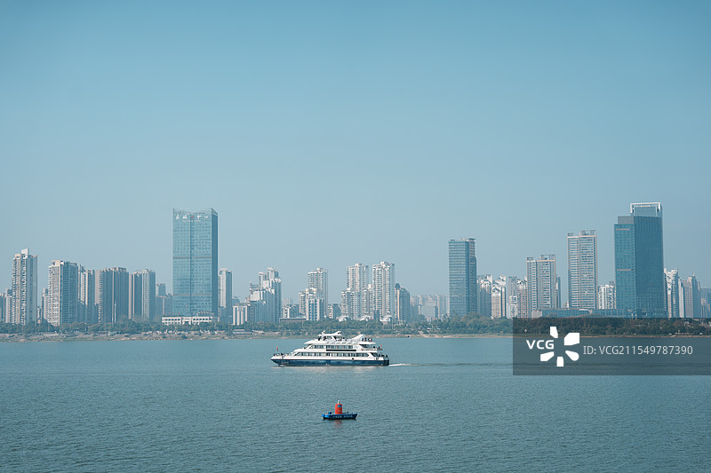 江边城市风光图片素材