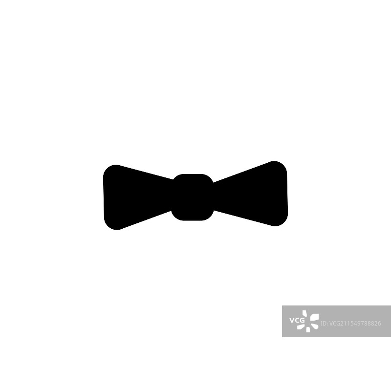 优雅的黑色蝴蝶结图标，适合正式场合图片素材
