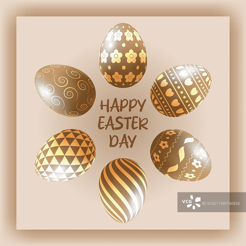 带有图案彩蛋的复活节贺卡图片素材